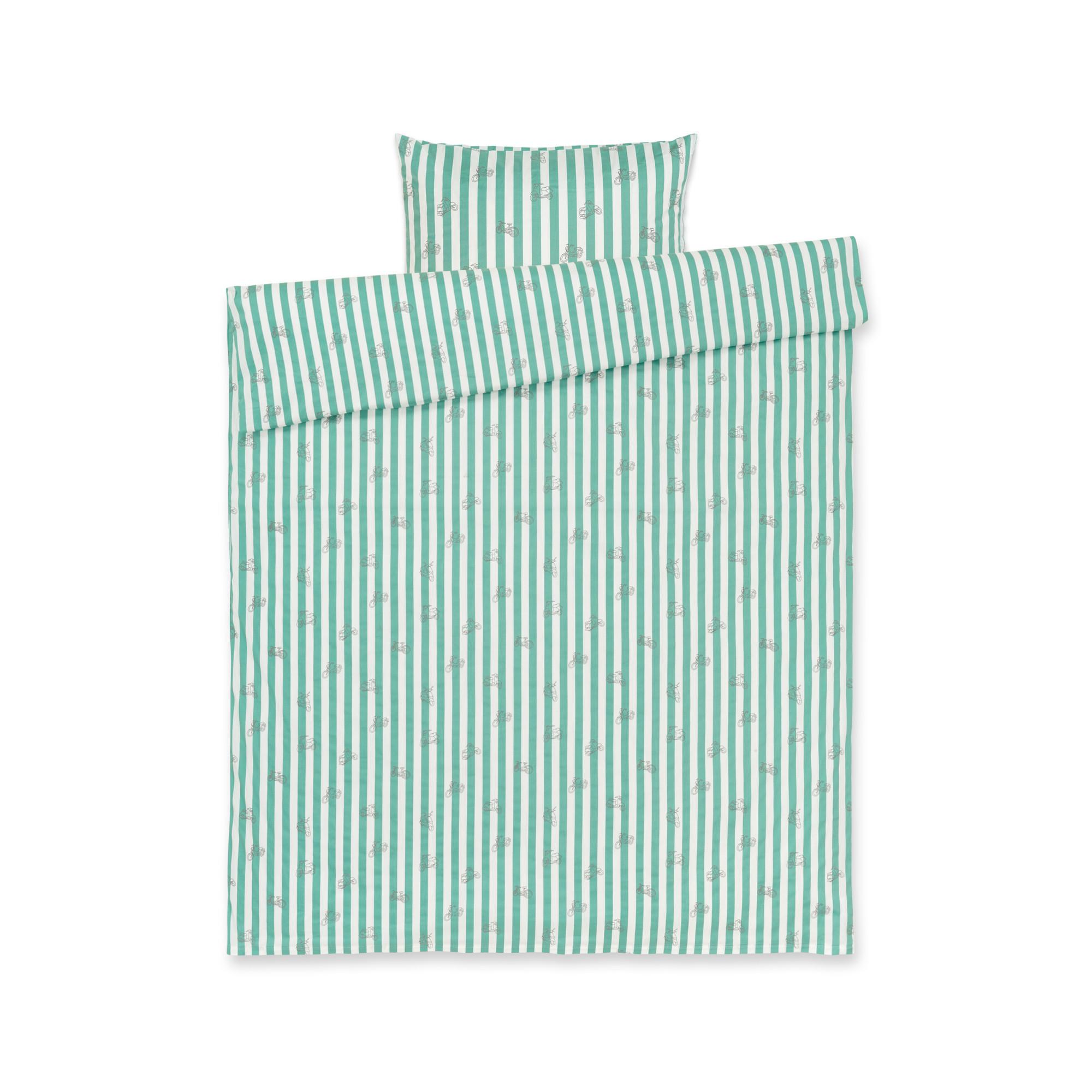 Manor Madeira Taie d'oreiller à rayures imprimé scooter  