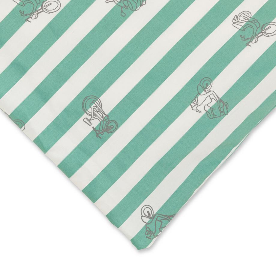 Manor Madeira Gestreifter Duvetbezug mit Scooter-Print  