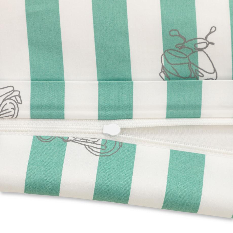 Manor Madeira Gestreifter Duvetbezug mit Scooter-Print  