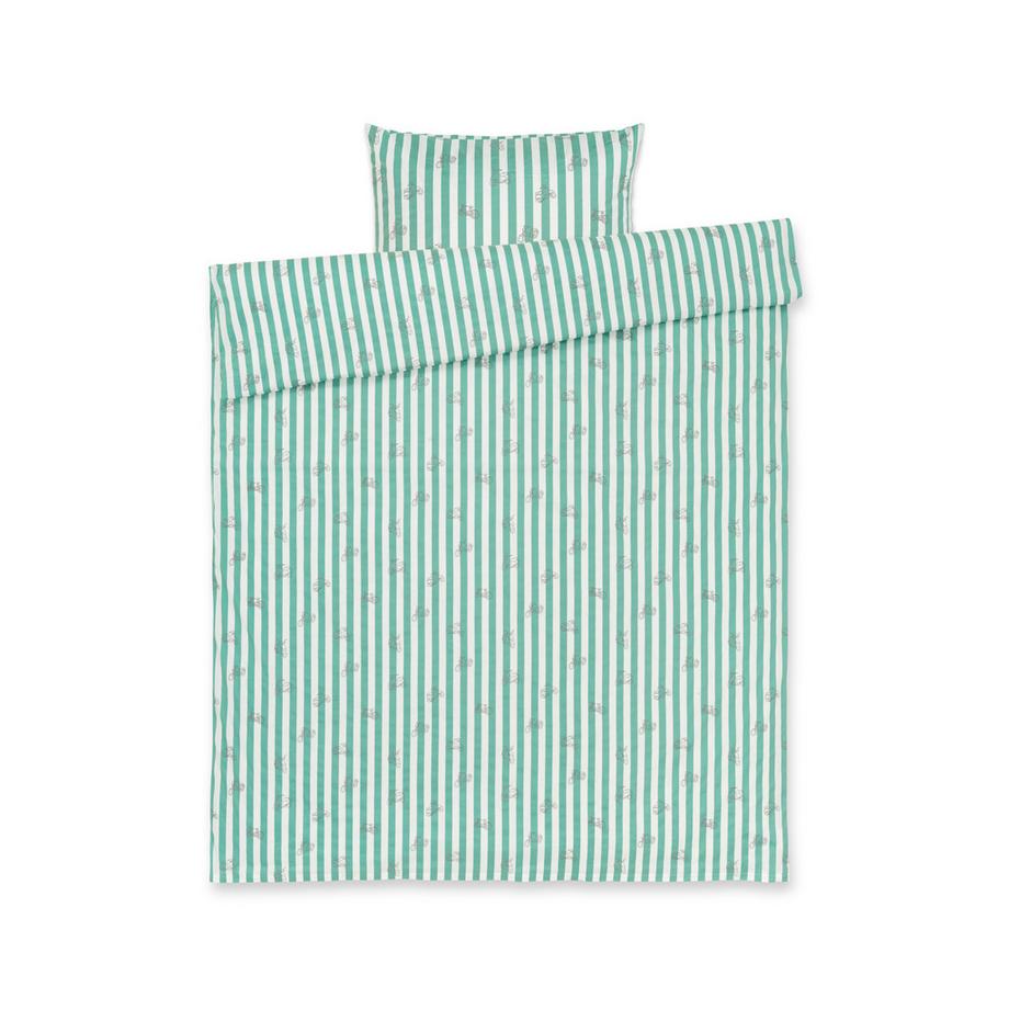 Manor Madeira Gestreifter Duvetbezug mit Scooter-Print  