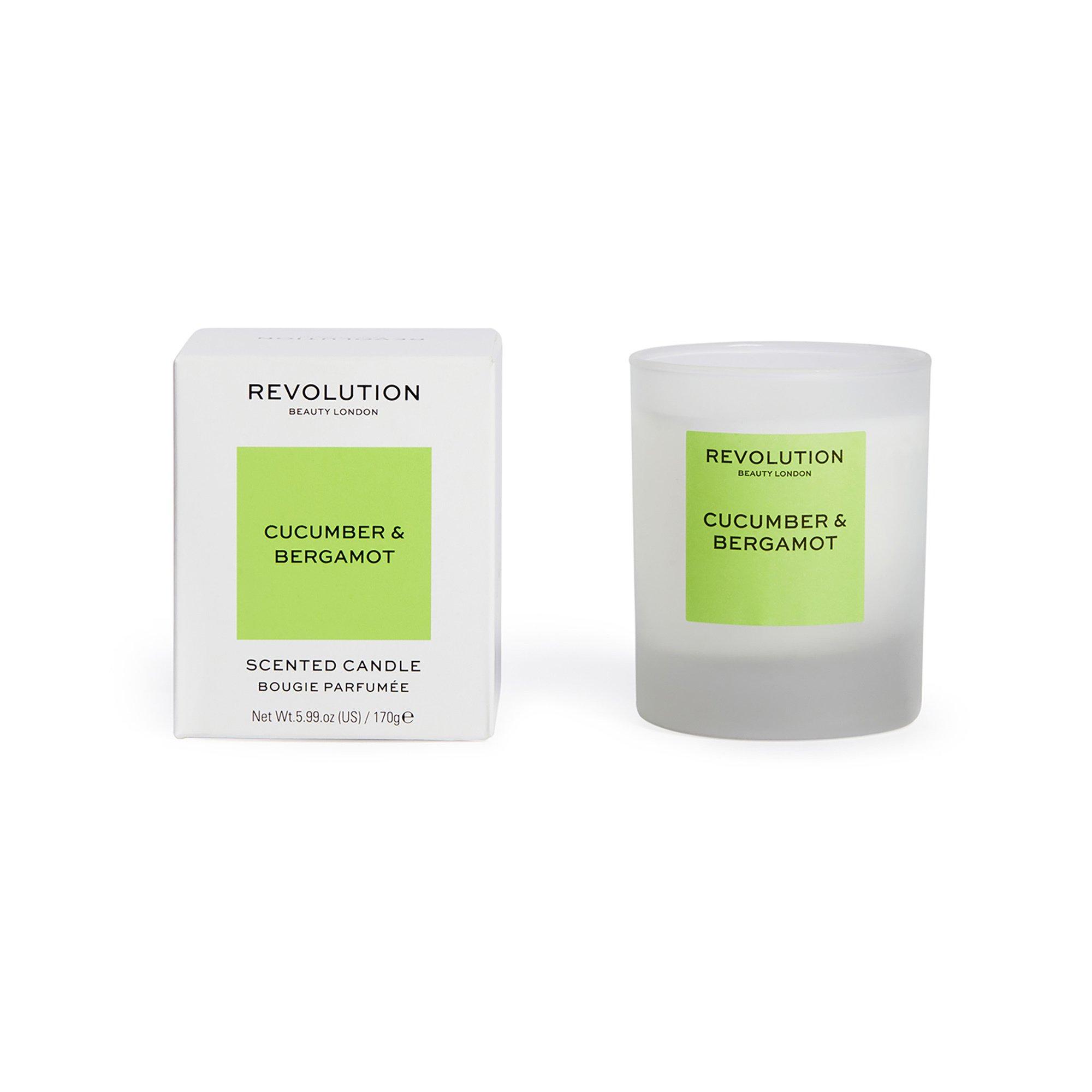 Revolution Candela al cetriolo e bergamotto, candela profumata Cucumber & Bergamot Candle 