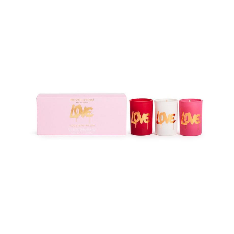 Revolution Love Collect.Mini set de bougies, bougie parfumée Love Collection Mini Candle  Set 