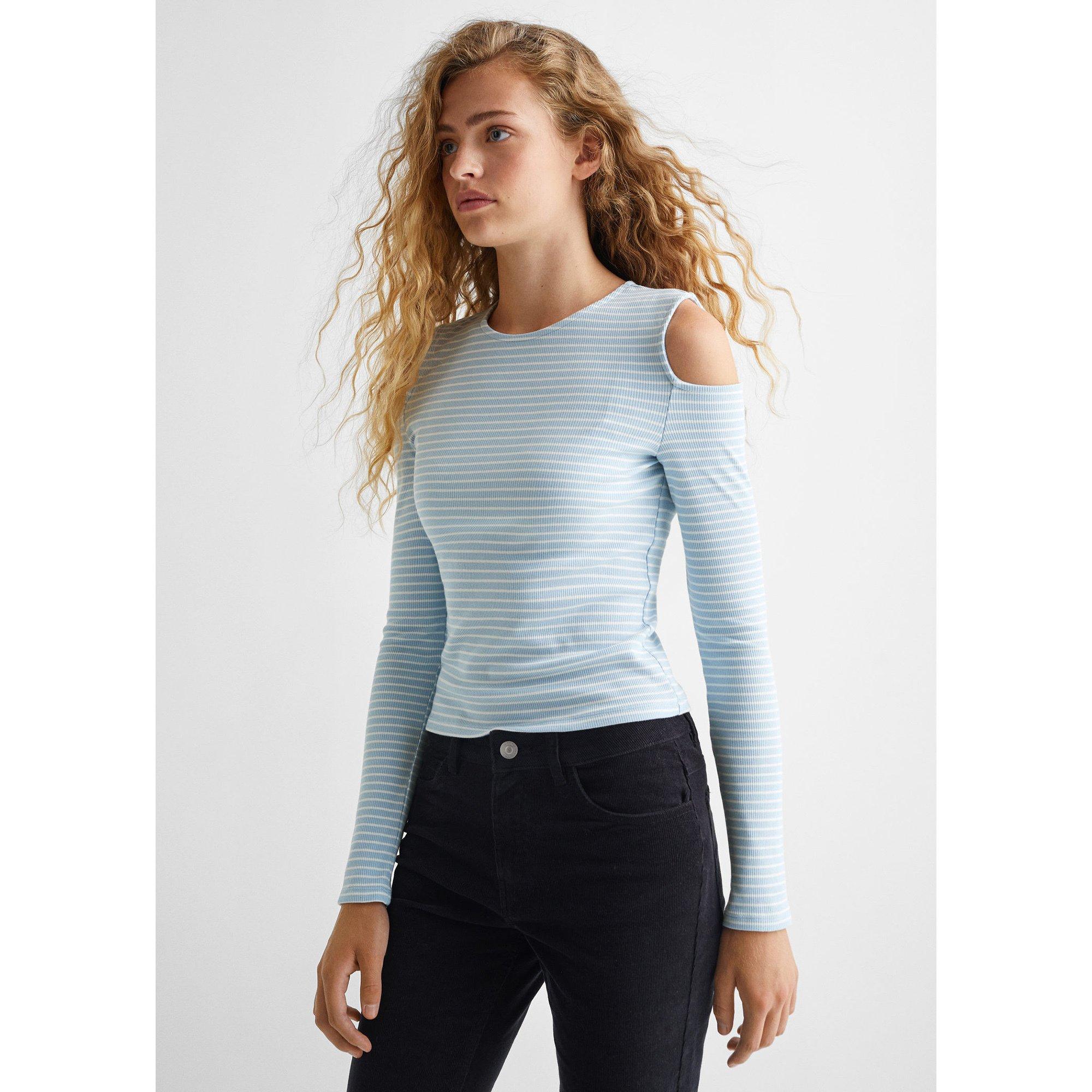 Image of T-shirt, Langarm Mädchen Hellblau L