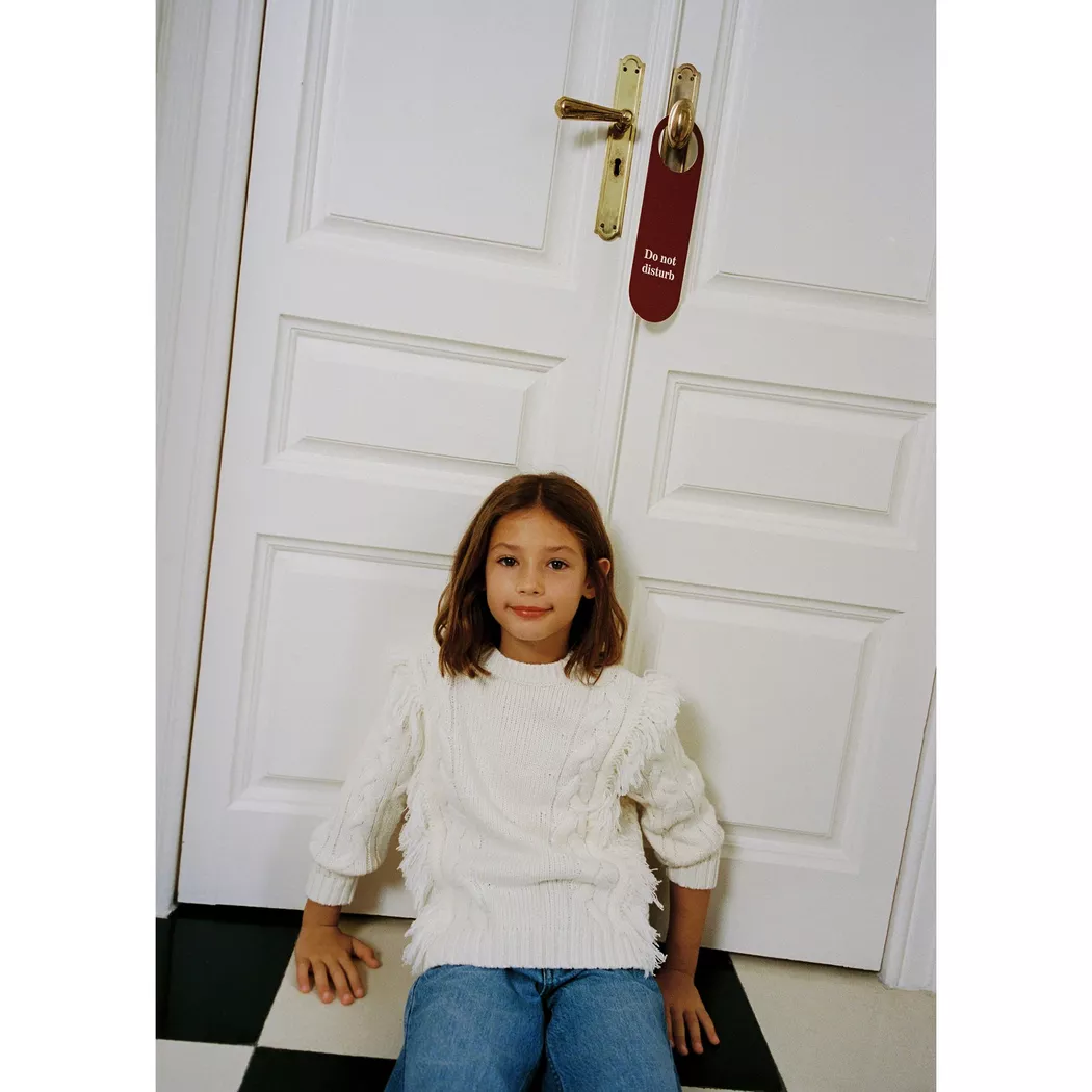 MANGO Kids - Pullover, 8A, Kühles Braun