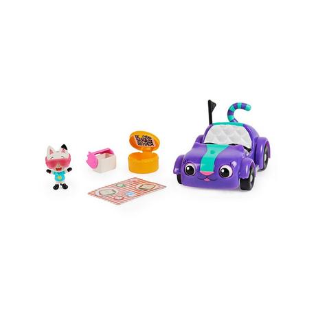 Gabby's Dollhouse  La macchina di Carlita con personaggio Pandi Panda e accessori 