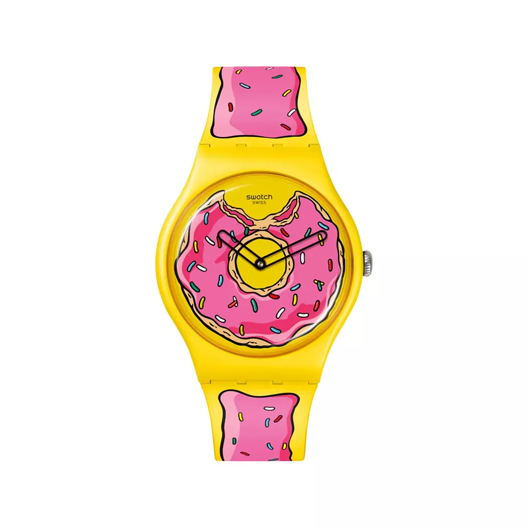 Swatch - Analoguhr, Seconds Of Sweetness, 41mm, Gelb