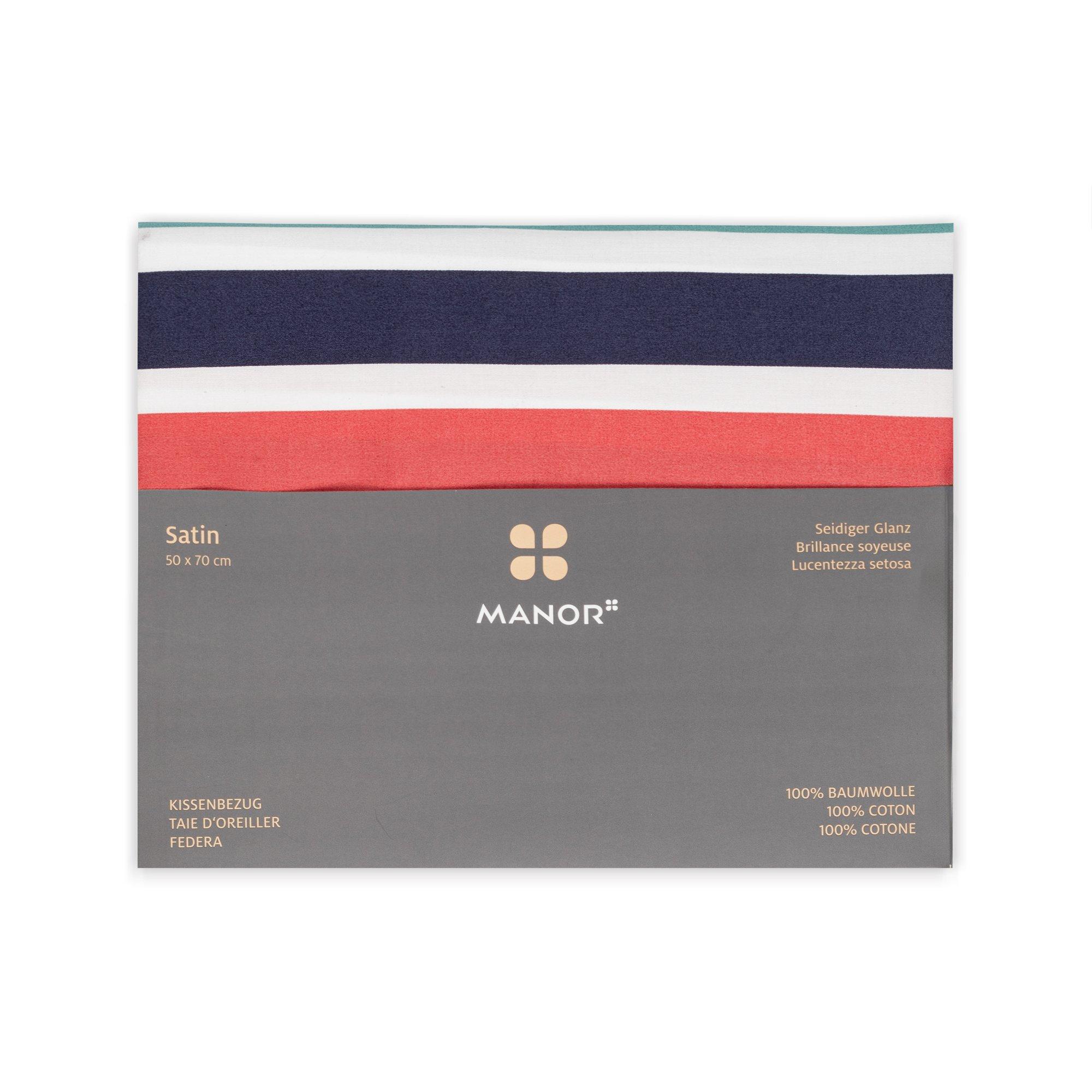 Manor Andorra Color Block Taie d'oreiller en satin  