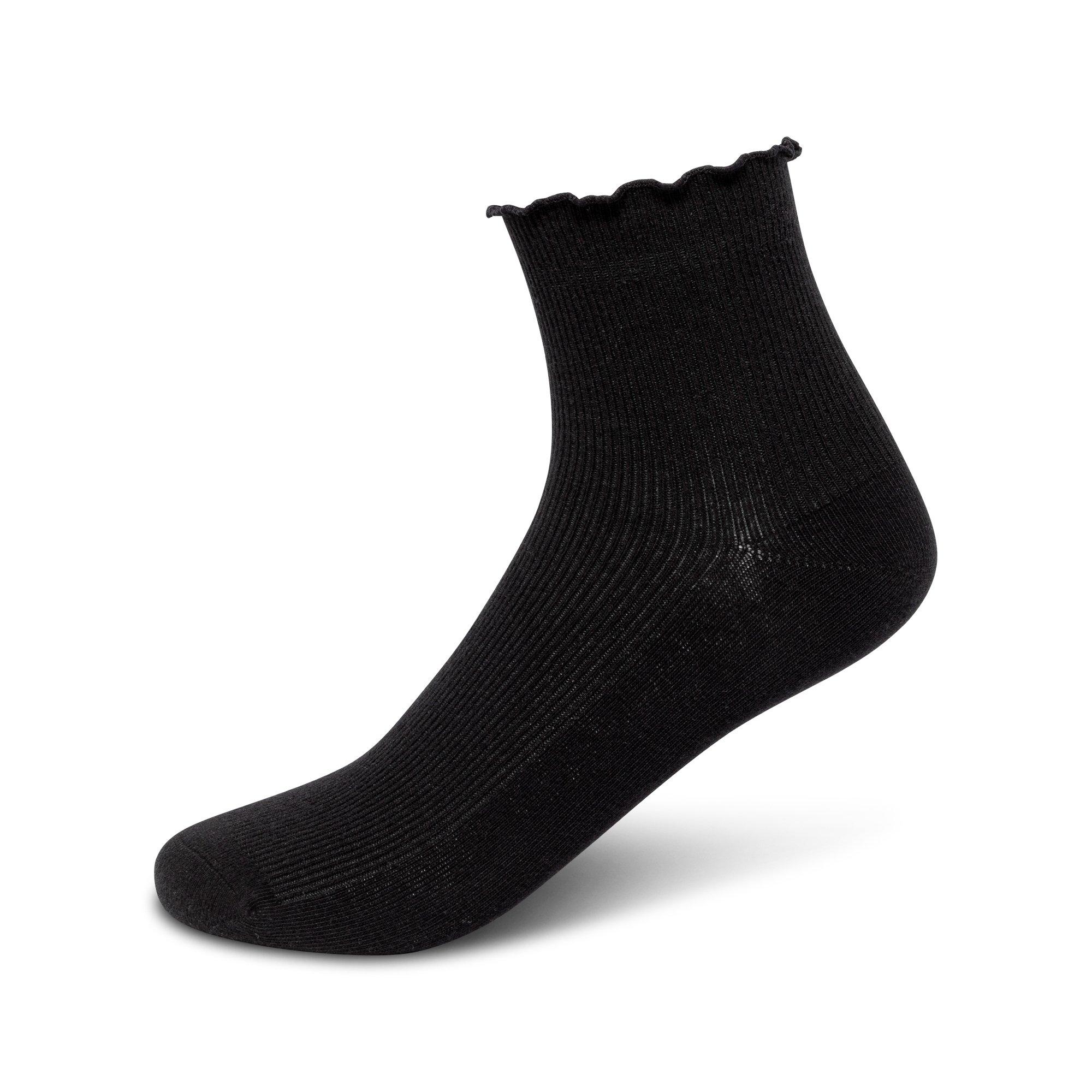 Manor Woman Quarter Curly 5P Calze a Costine alla Caviglia  