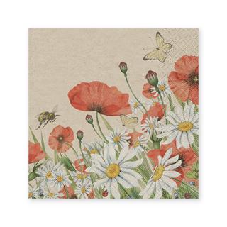Paper + Design Tovaglioli di carta, 20 pezzi Floral Poppies 