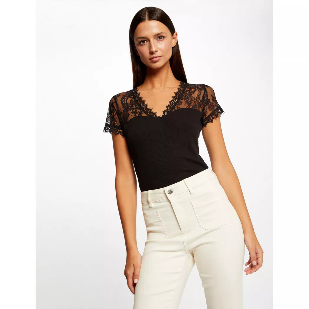 Morgan - T-Shirt, für Damen, Black, Größe L 2