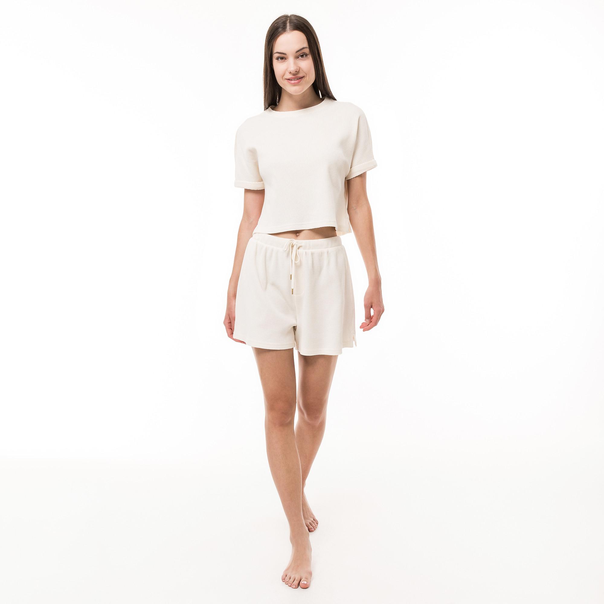 Image of T-shirt, Rundhals, Kurzarm Damen Ecru L