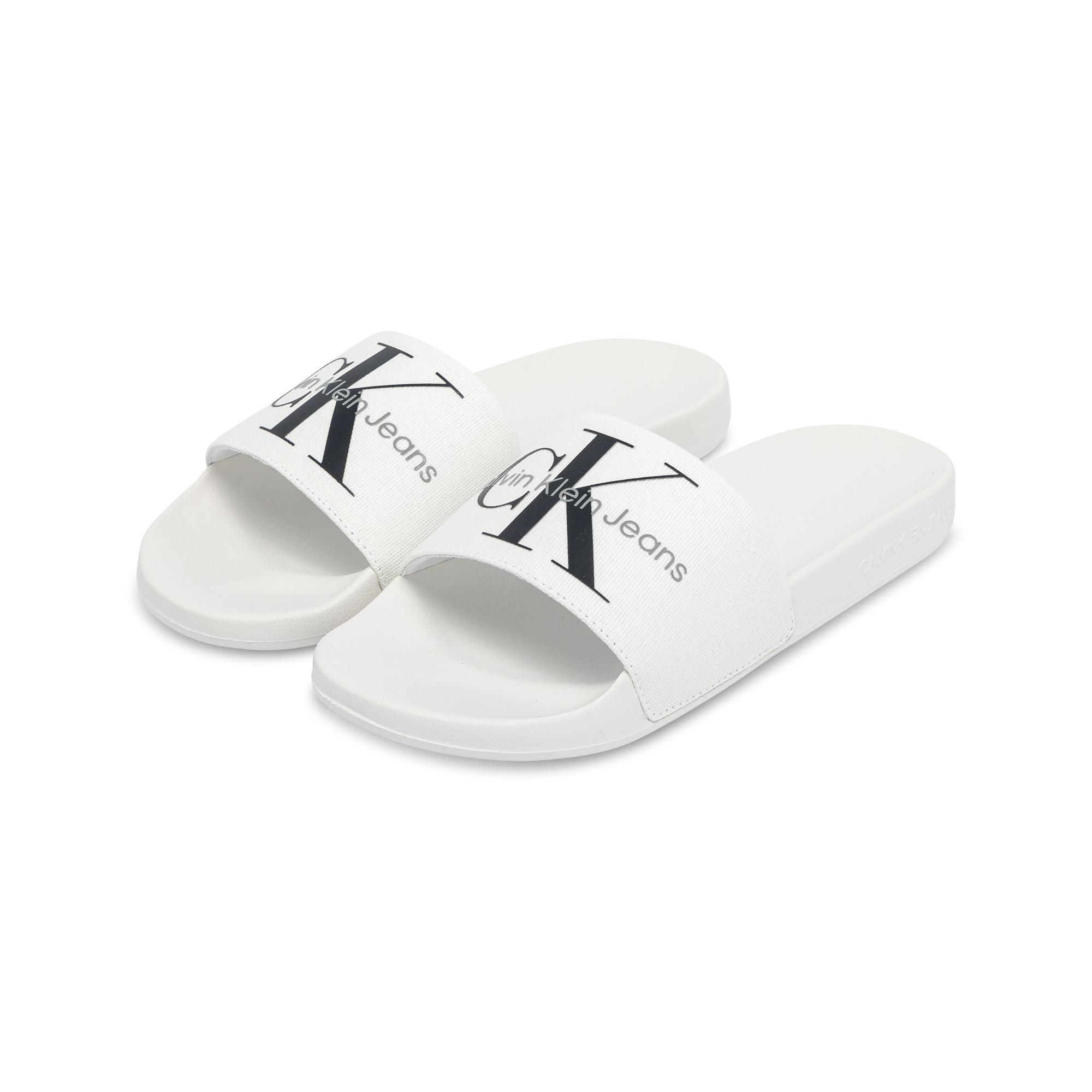 Calvin Klein SLIDE MONOGRAM CO Sandales de bain 