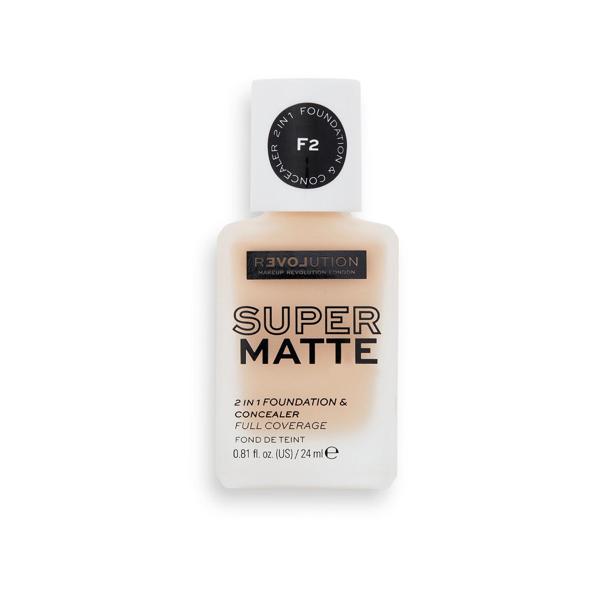 Revolution Relove Supermatte Foundation F2 Fondotinta Supermatte 