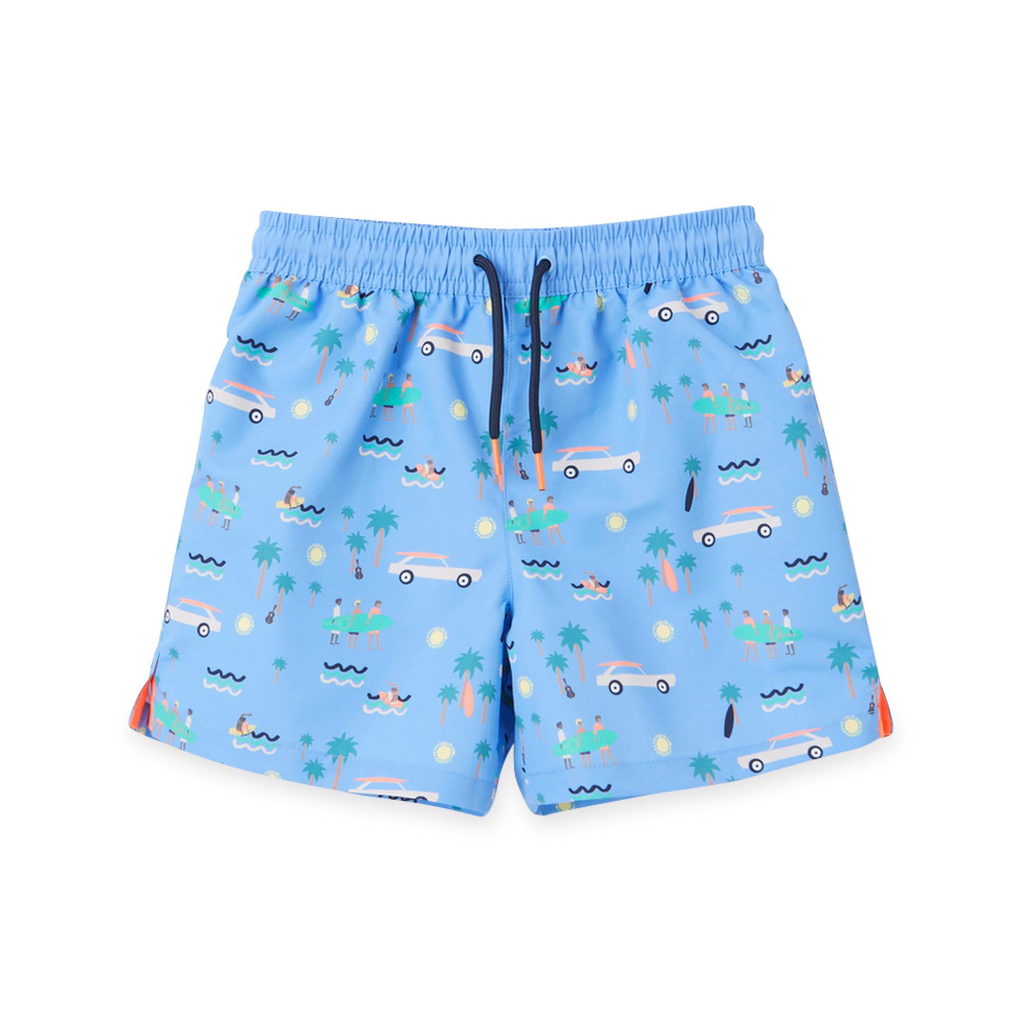 Image of Badeshorts Jungen Blau Bedruckt 10A