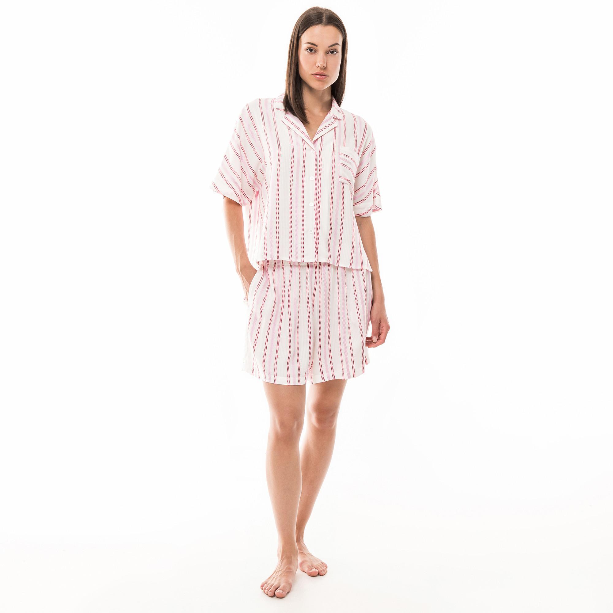 Image of Pyjama Oberteil, Kurzarm Damen Multicolor L