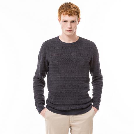Manor Man Häkel Regular Fit Rundhals Pullover  
