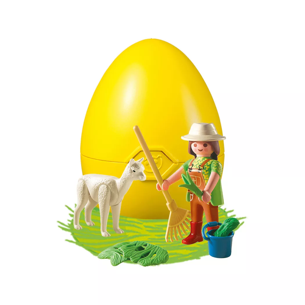 Playmobil - 4944 Tierpflegerin mit Alpaka, Multicolor