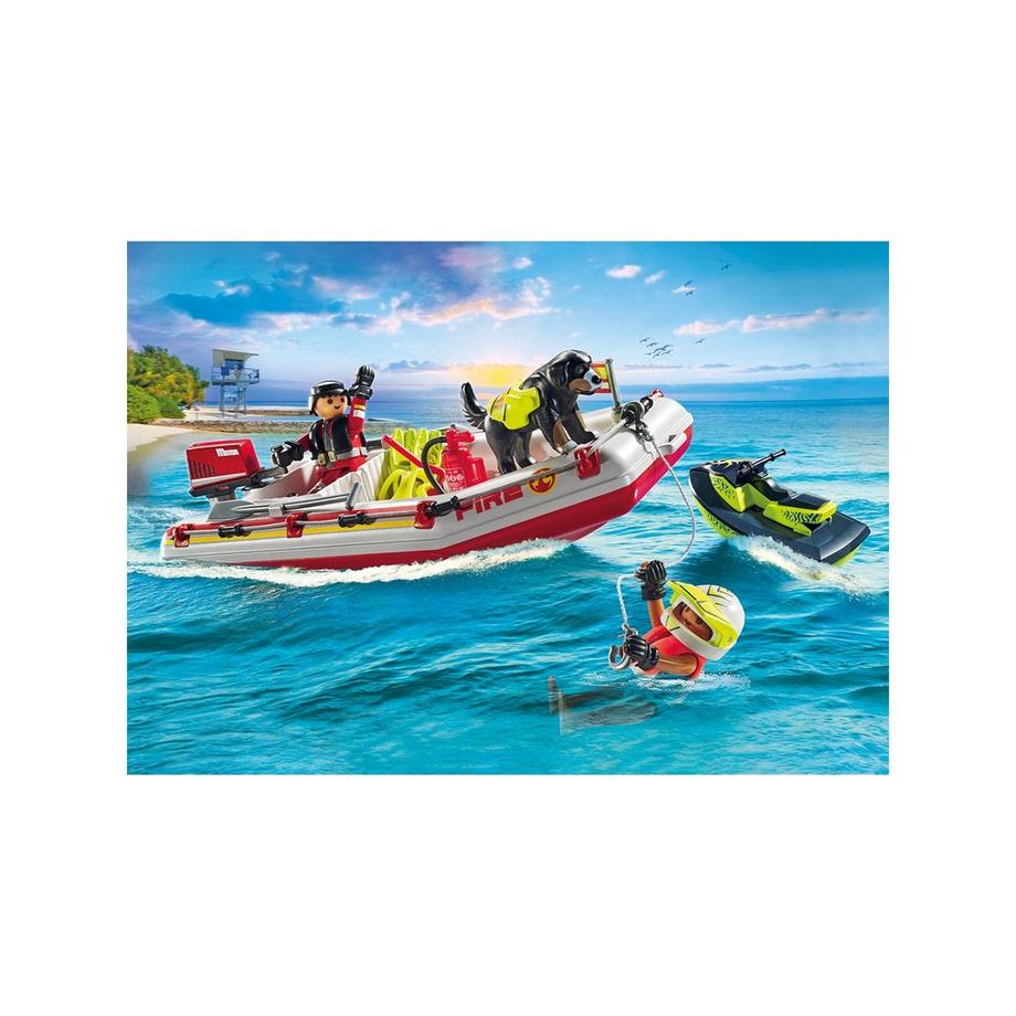 Playmobil  71464 Feuerwehrboot mit Aqua Scooter 