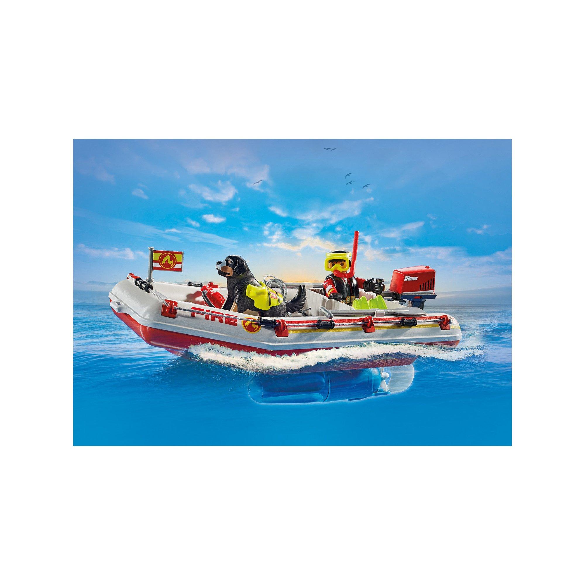 Playmobil  71464 Feuerwehrboot mit Aqua Scooter 