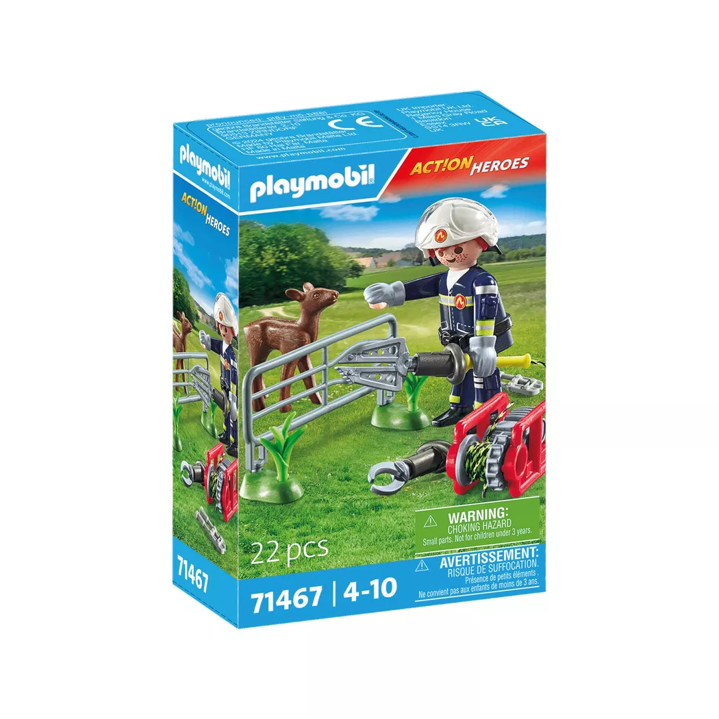 Playmobil - 71467 Feuerwehr-Tierrettung, Multicolor