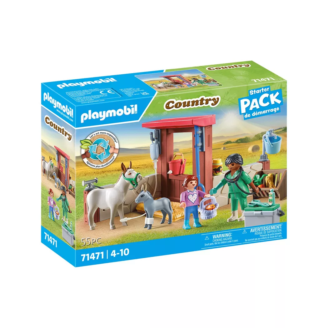Playmobil - 71471 Tierarzteinsatz bei den Eseln, Multicolor