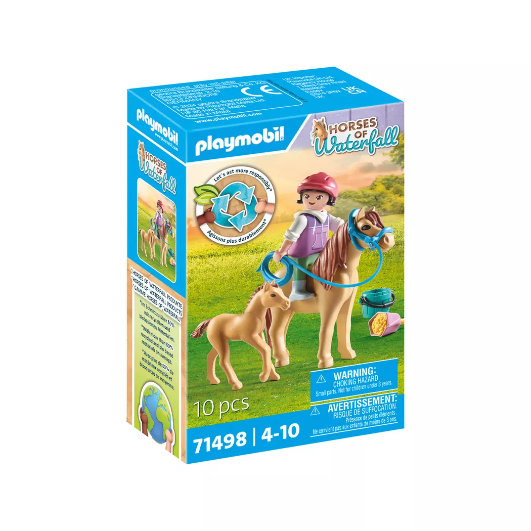 Playmobil - 71498 Kind mit Pony und Fohlen, Multicolor