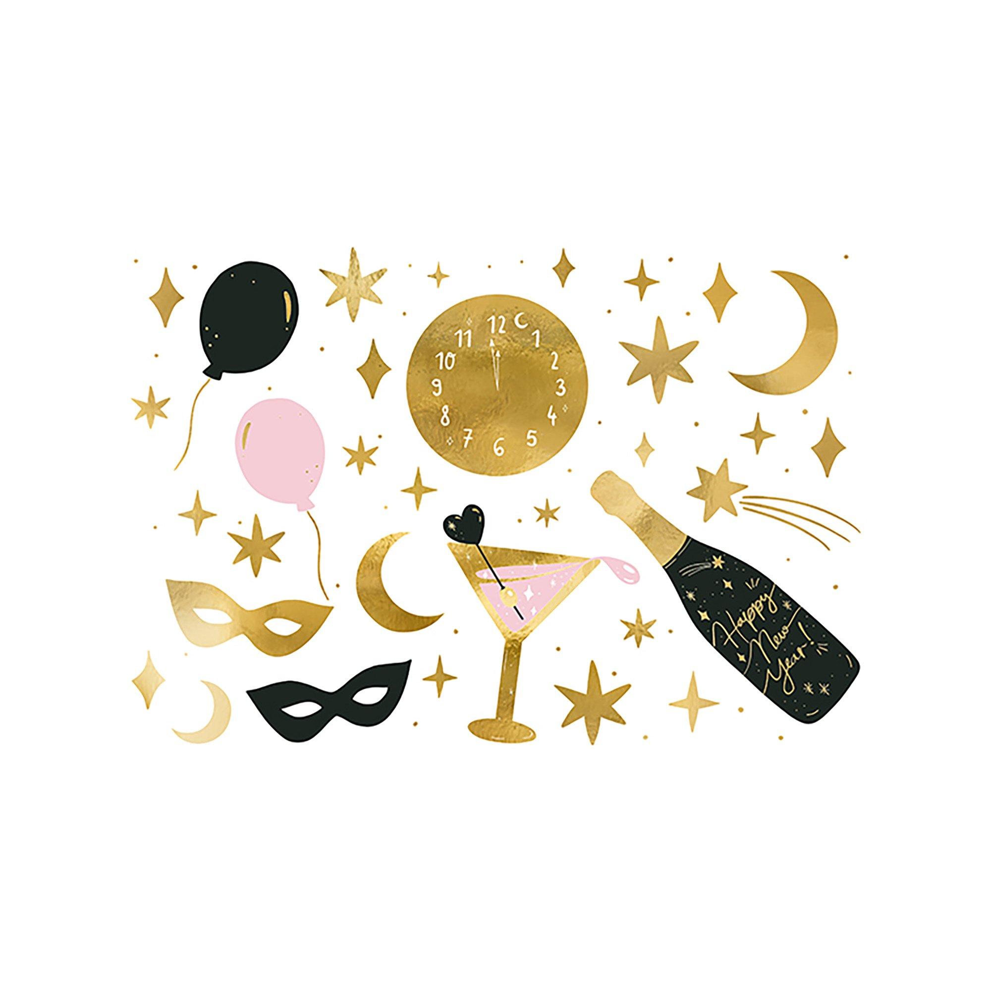 Image of Happy New Year Tattoos Mix Multicolor