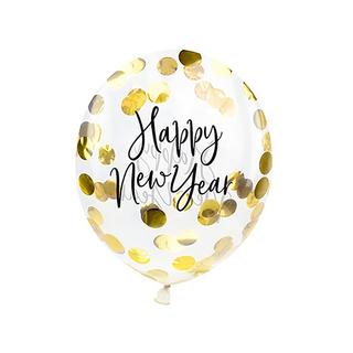 PartyDeco  3 palloncini coriandoli Happy New Year 