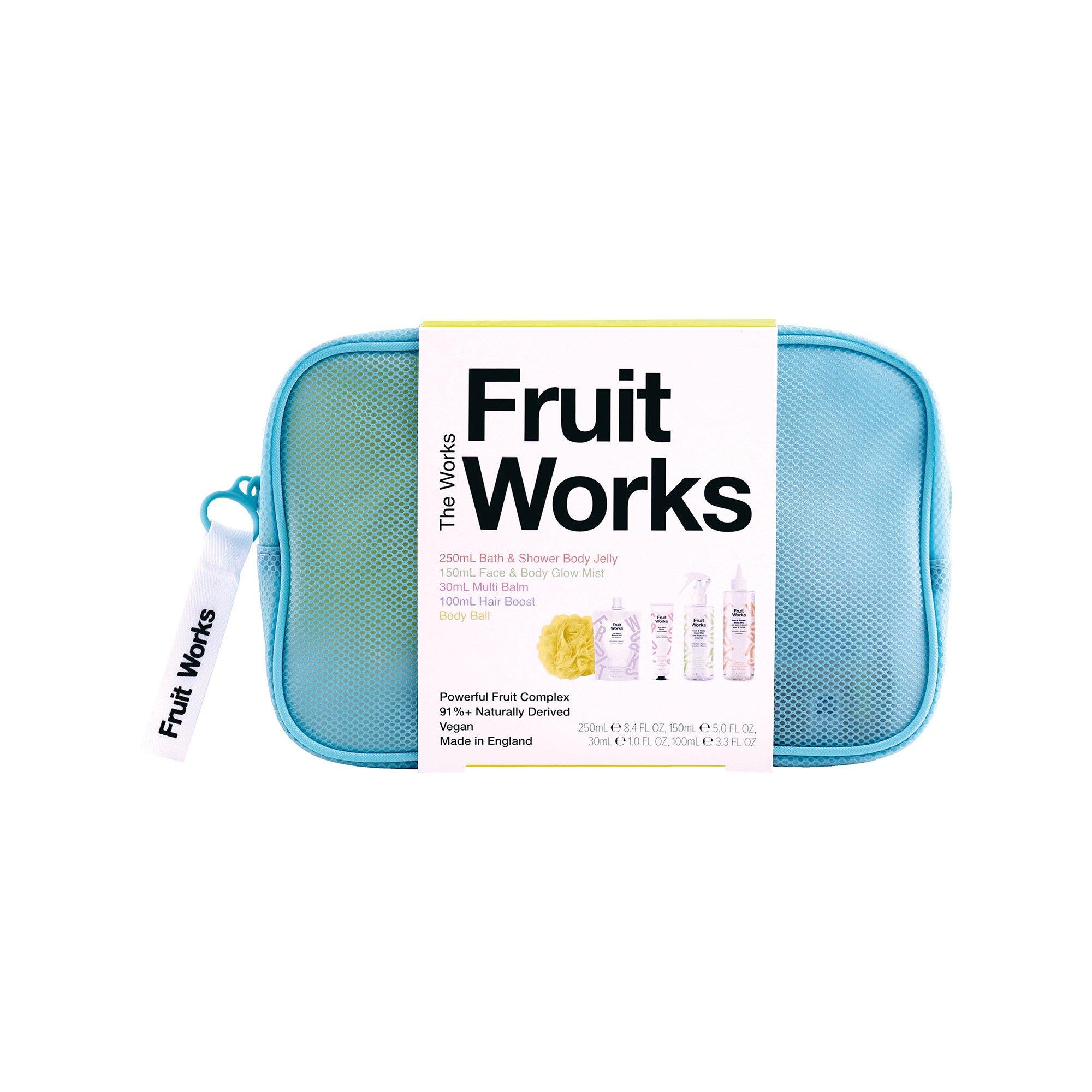 Fruit Works  Kit de soins pour tout le corps avec trousse de toilette 