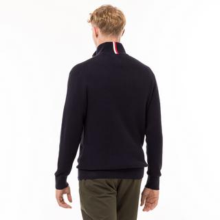 TOMMY HILFIGER Hilfiger Graphic Waffle Zip Mock Pullover  