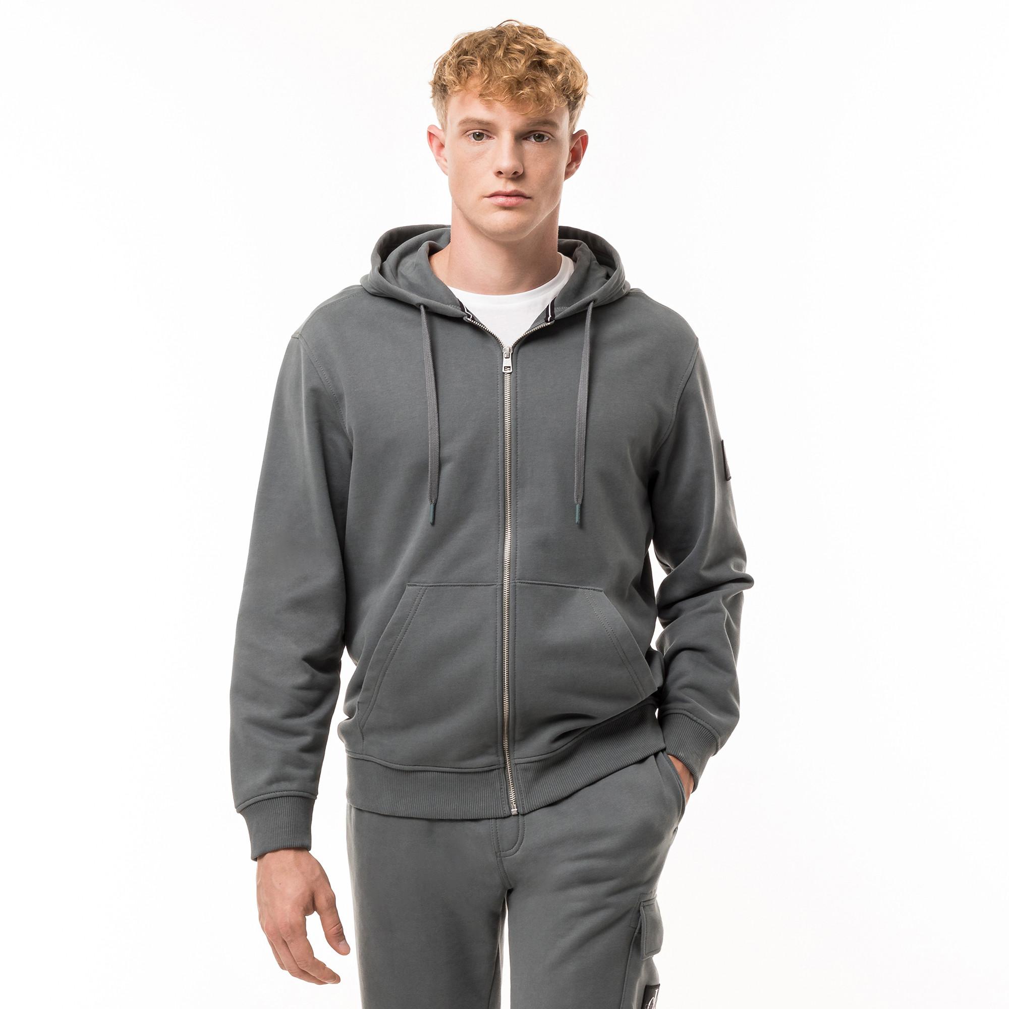 Calvin Klein Jeans BADGE ZIP THROUGH HOODIE Felpa, con zip, con cappuccio 