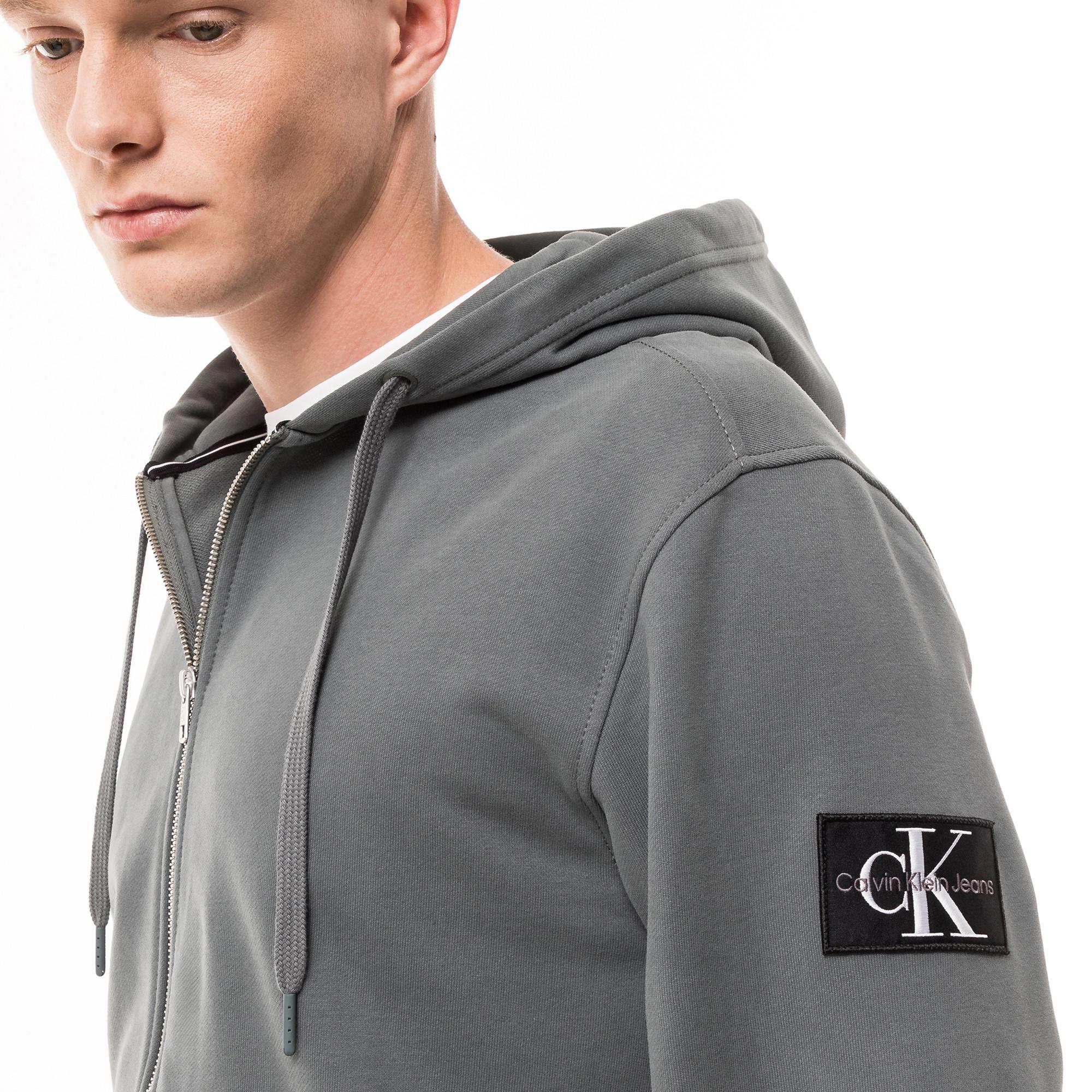 Calvin Klein Jeans BADGE ZIP THROUGH HOODIE Sweatjacke mit Kapuze 