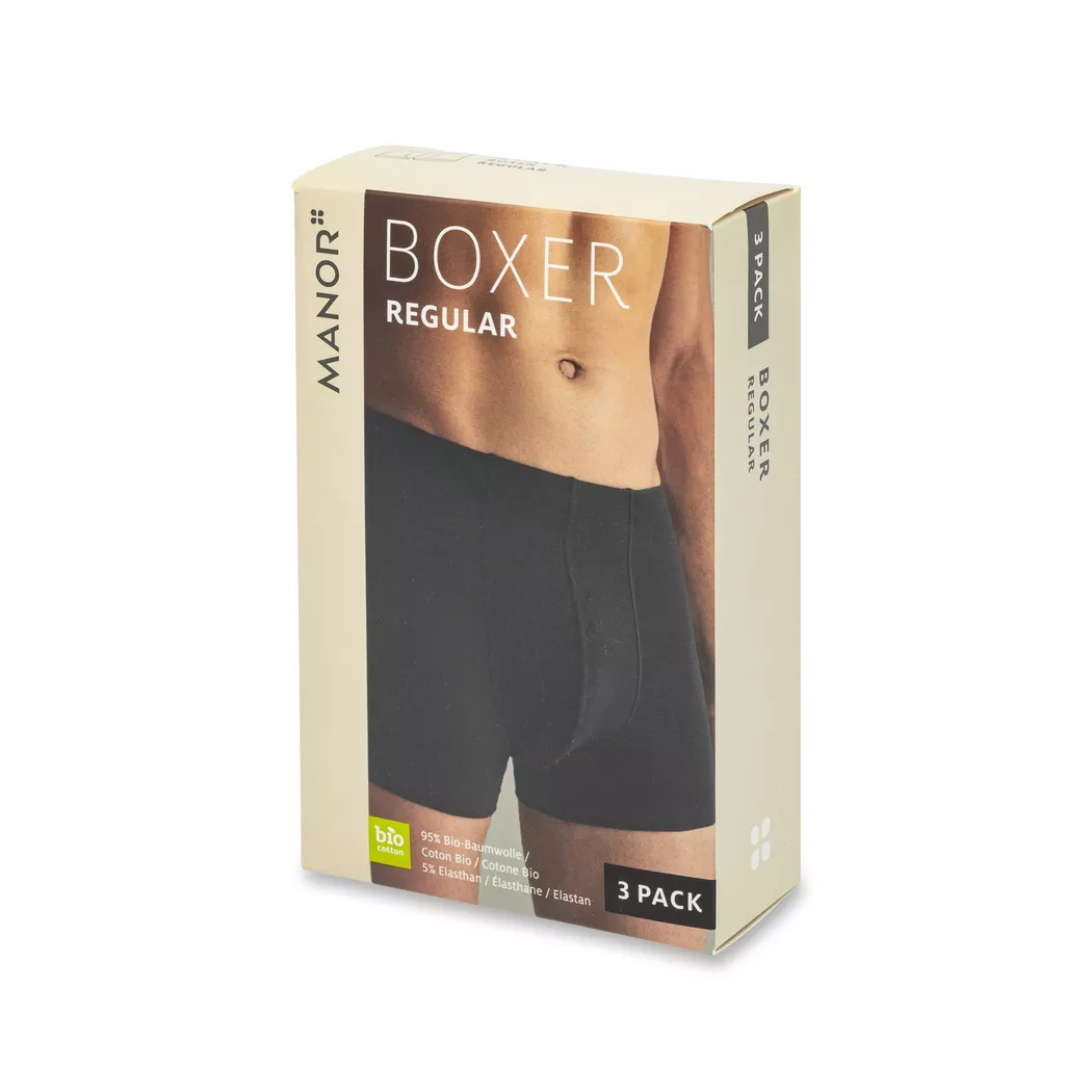 Manor Man - Triopack, Boxershorts, für Herren, Black, Größe S 2