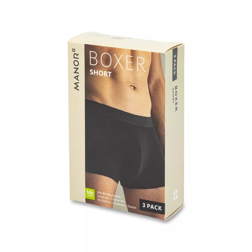 Manor Man - Triopack, Boxershorts, für Herren, Black, Größe S 3