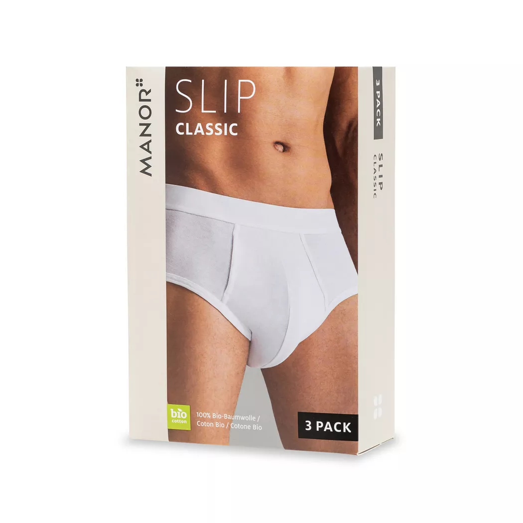 Manor Man Briefs 3-Pack White M 3