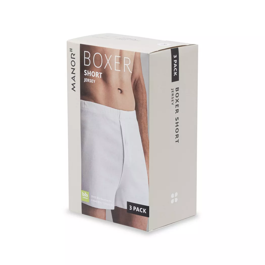Manor Man - Triopack, Boxershorts, für Herren, Weiss, Größe S