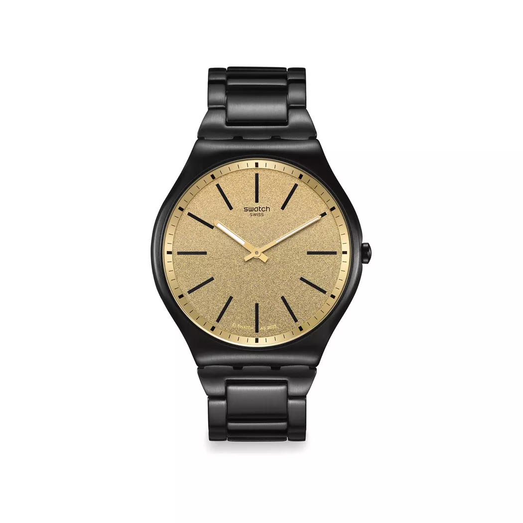 Swatch - Analoguhr, Dashing Slate, 42mm, Black