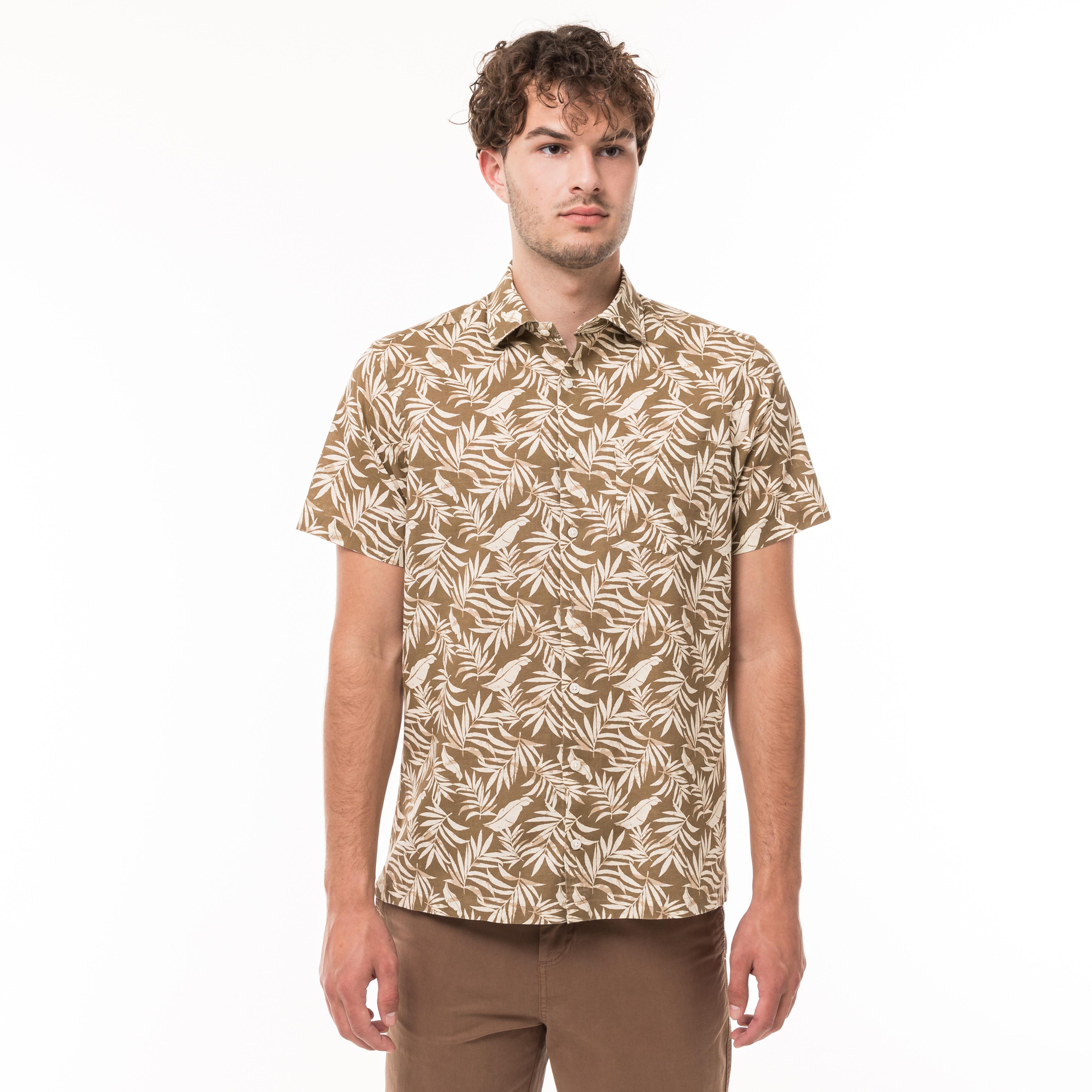 Image of Hemd, Classic Fit, Kurzarm Herren Beige 3XL