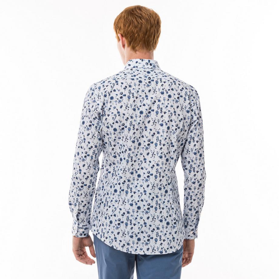 Manor Man Modern Fit Langarm Hemd Floral  