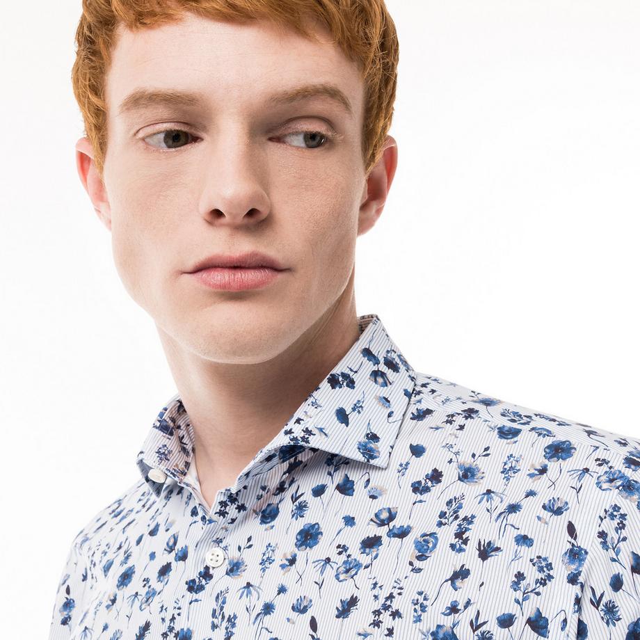 Manor Man Modern Fit Langarm Hemd Floral  