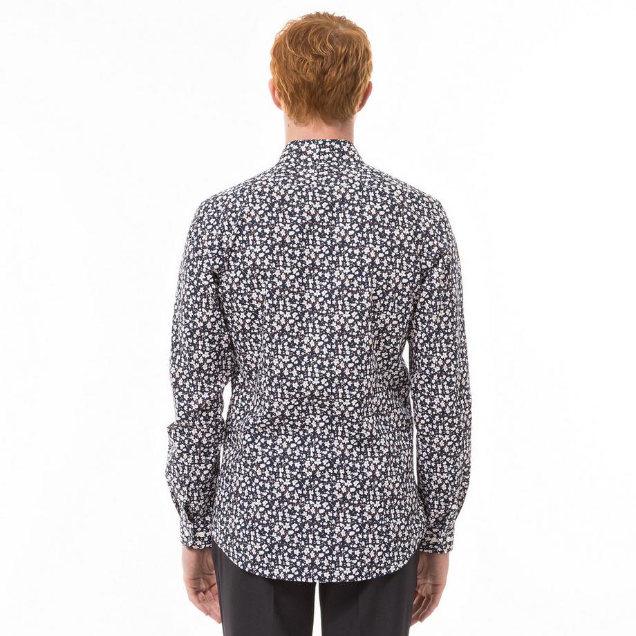 Manor Man Camicia Body Fit Maniche Lunghe Floreale  