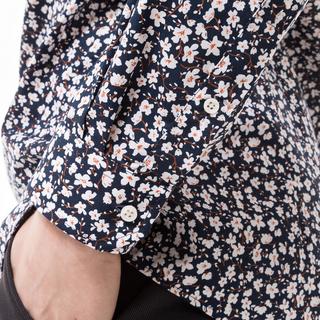 Manor Man Body Fit Langarm Hemd Floral  
