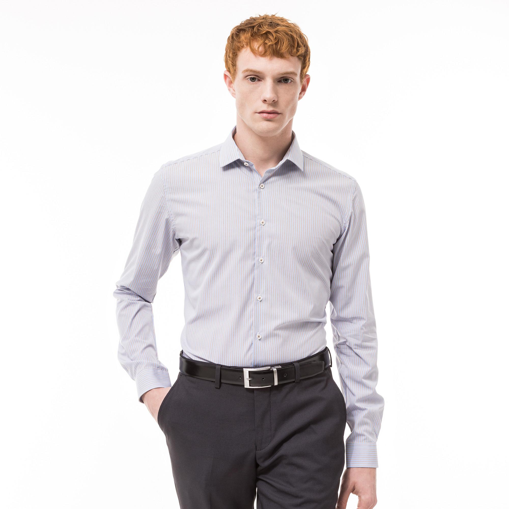 Image of Hemd, Body Fit, Langarm Herren Hellblau L