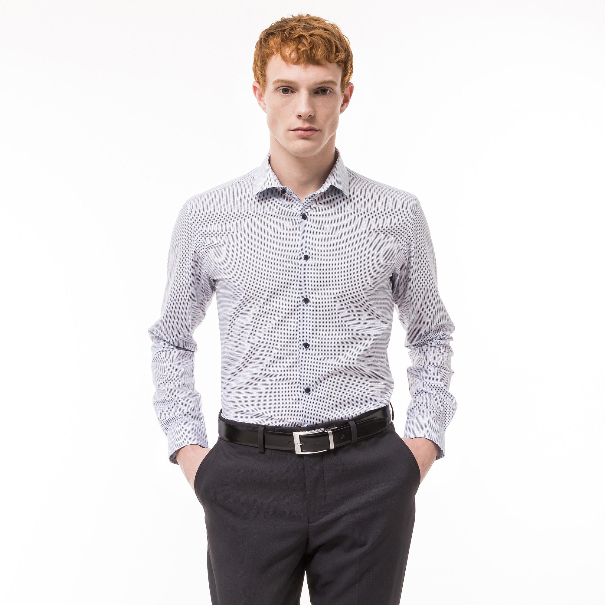 Image of Hemd, Body Fit, Langarm Herren Weiss L