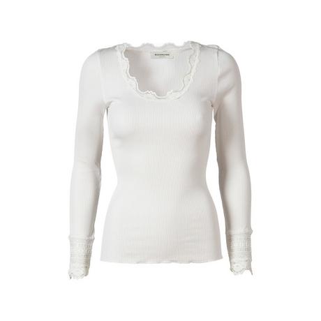 ROSEMUNDE Langarm T-Shirt mit Spitzenbesatz  