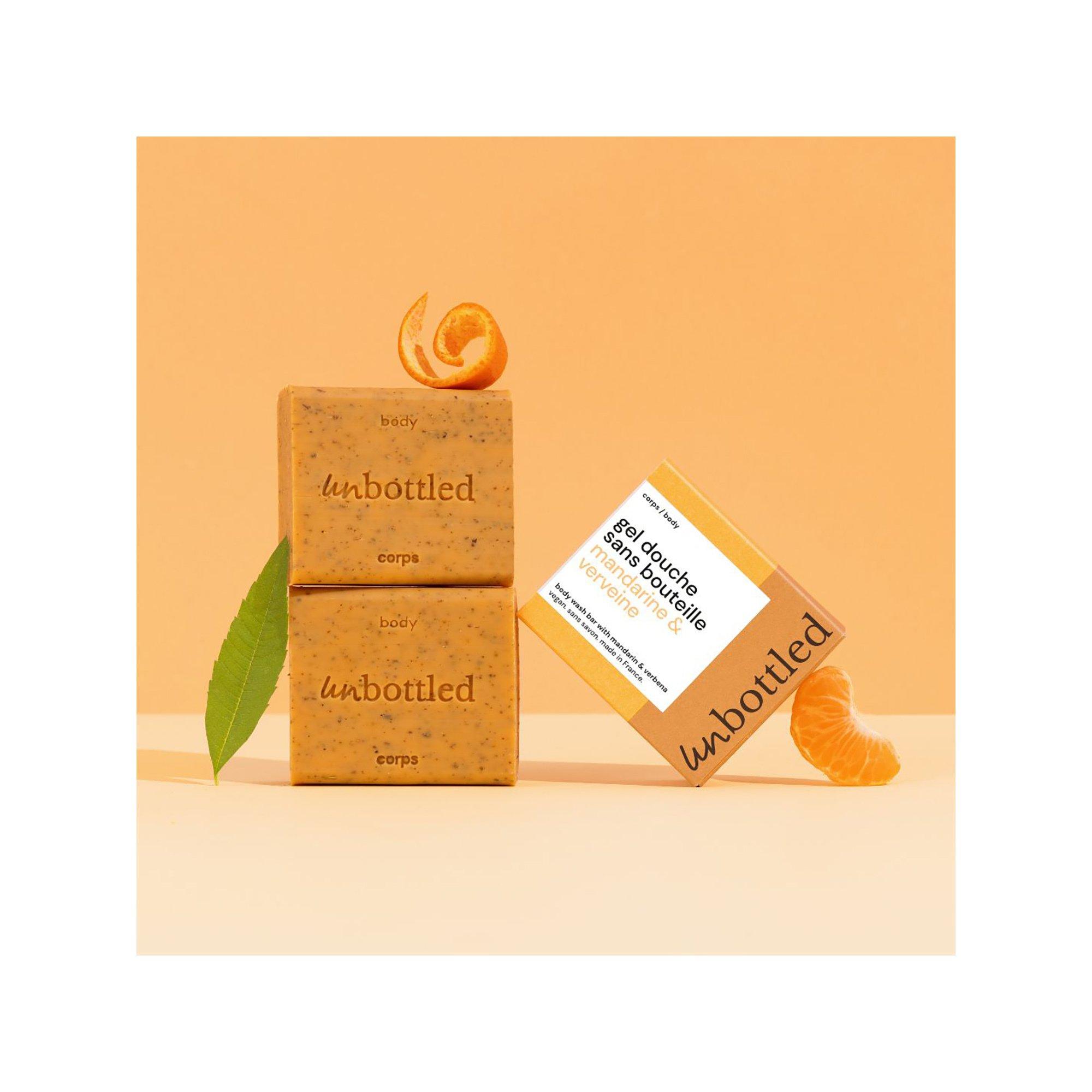 UNBOTTLED  Gel Douche Sans Bouteille Mandarine & Verveine  - Savon au pH neutre 