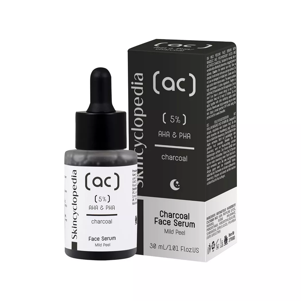 Skincyclopedia - Gesichtsserum Charcoal 5% AHA, 30 ml