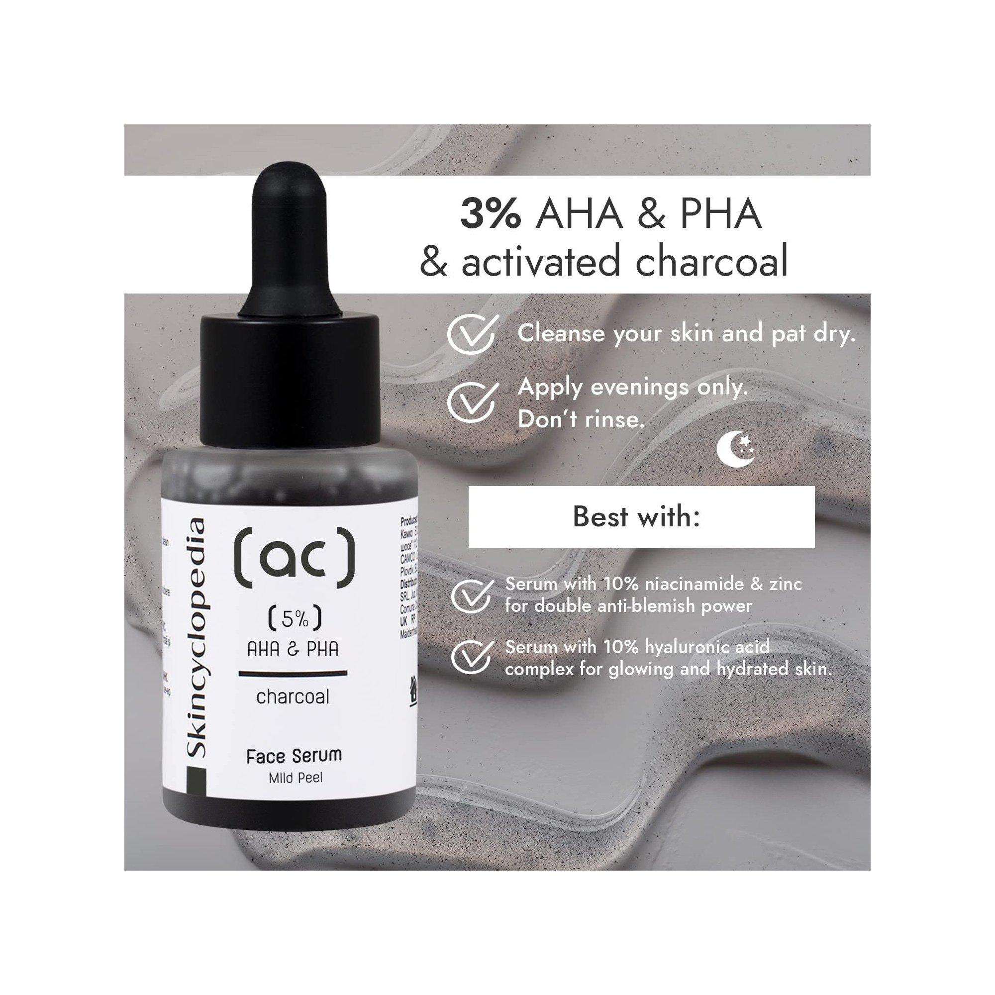 Skincyclopedia  Sérum Visage Charbon 5% AHA 
