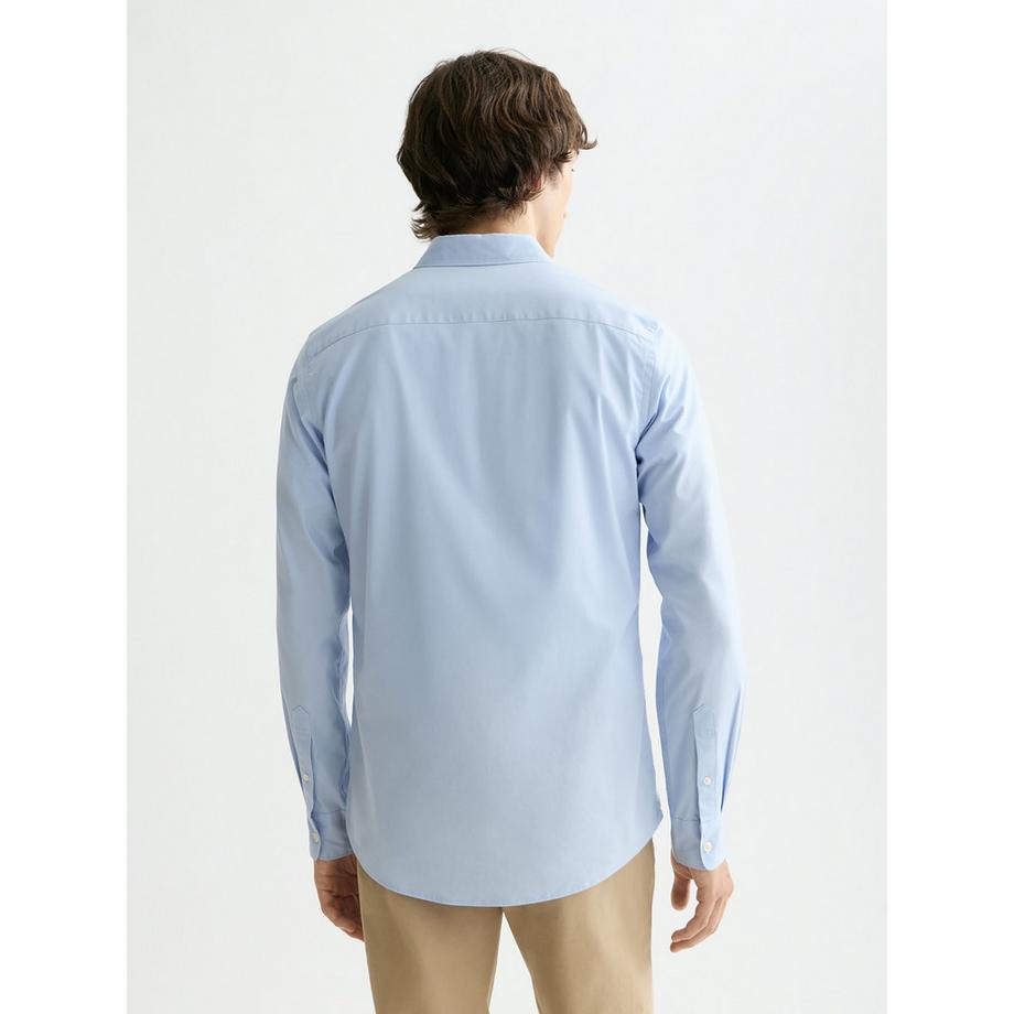 Scotch & Soda Poplin Solid Langarmhemd Slim Fit  