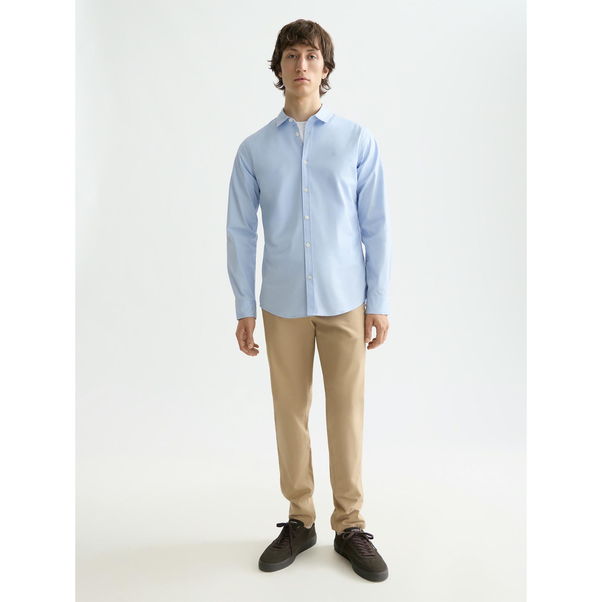 Scotch & Soda CORE Poplin Solid Slim Fit Langarmhemd  